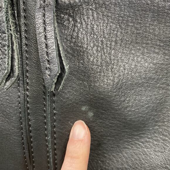 FOSSIL Black Leather Small Satchel‎ Crossbody Shoulder Messenger Bag Purse - Picture 10 of 10